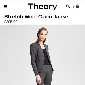 NWT Theory Lanai Blazer Sz 0 Grey